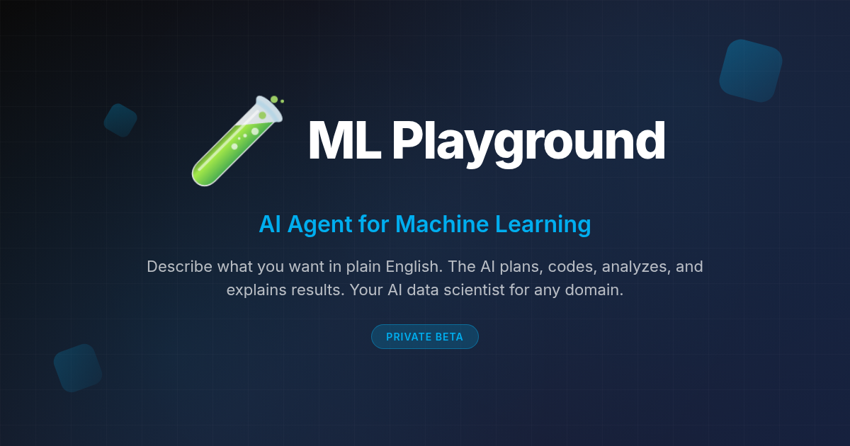 ML Playground - AI Agent for Machine Learning